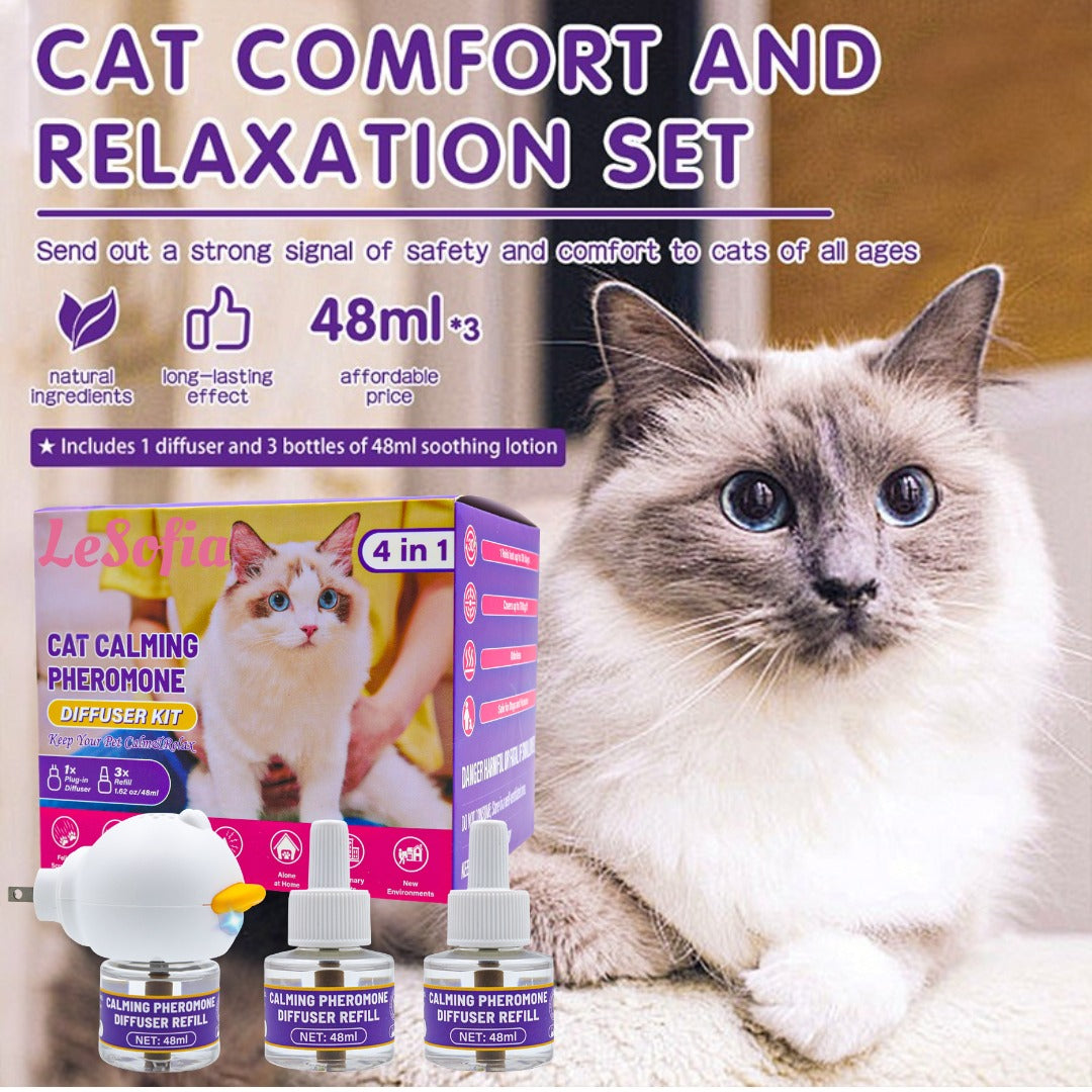 LeSofia Cat Calming Diffuser Kit – 4-in-1